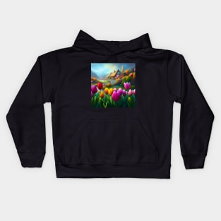 Fairy Tulips Village Kids Hoodie